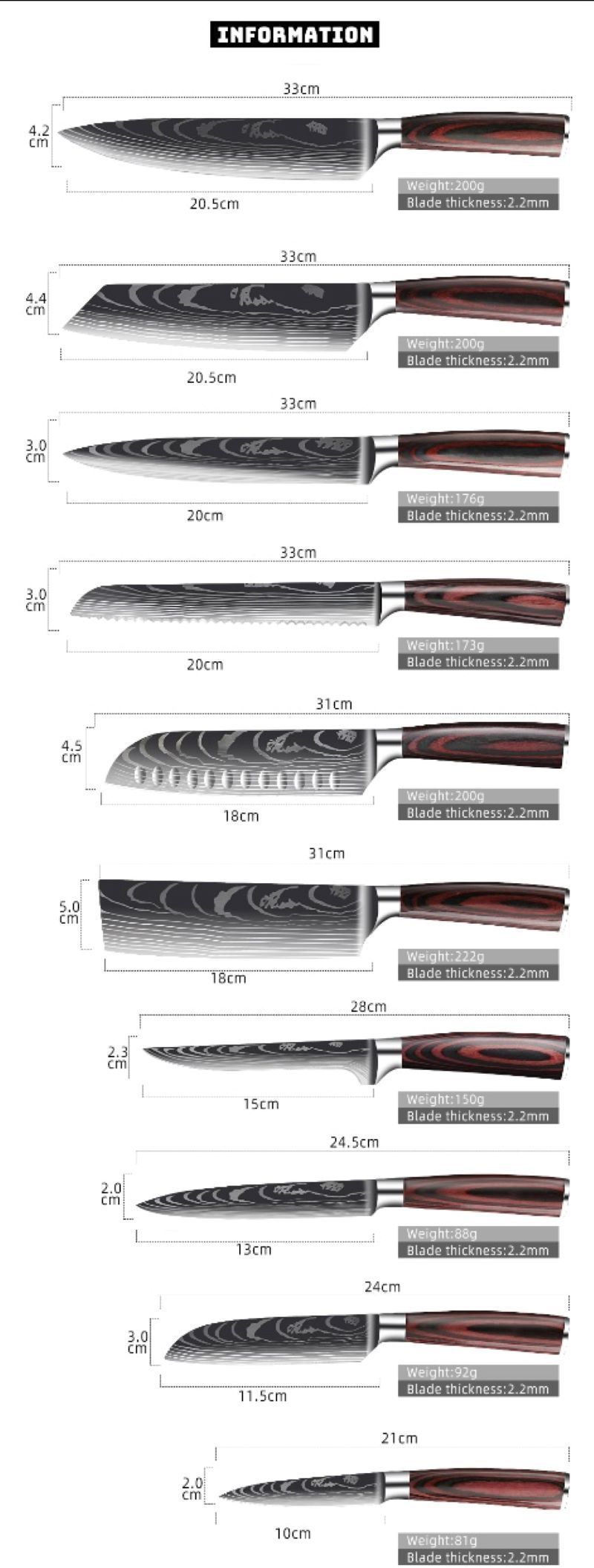 Premium Chef Knife Collection