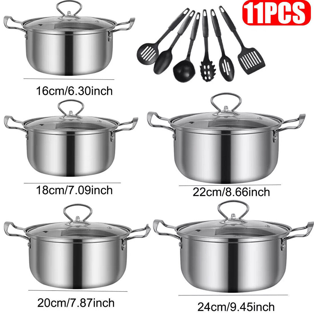 Stainless Steel Cookware Pot Set